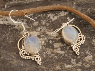 Earrings Silver  Moonstone