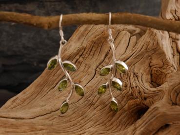 Earrings Silver  Peridot