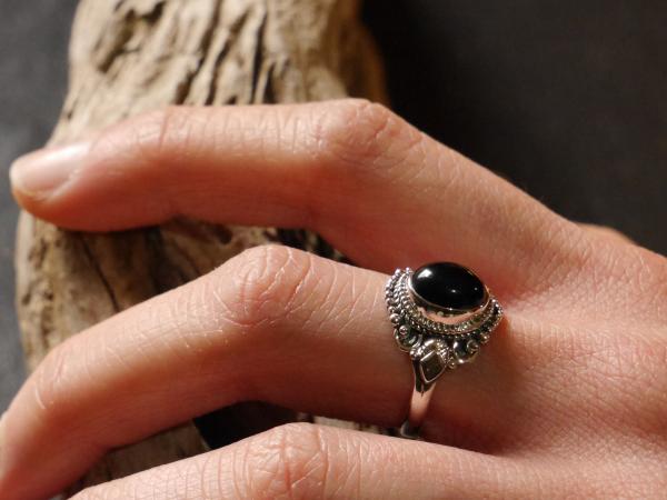 Silberring mit Onyx